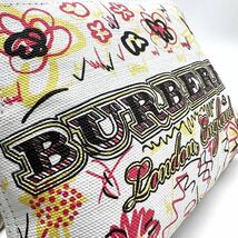 1円 ■現行・美品■ BURBERRY バーバリー PVC 花柄 ショルダーバッグ ポシェット ポーチ 総柄 ロゴ メンズ レディース 鞄 正規品_画像2