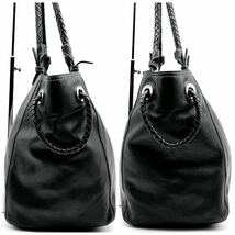 1円 ■大容量A4可■ GIVENCHY ジバンシー ハンドバッグ トートバッグ ブラックレザー 黒 革 ビジネス カジュアル フォーマル メンズ 正規品_画像5