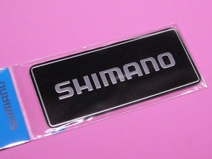 シマノ SHIMANO 黒銀文字 立体的 ステッカー 124×53mm 2024 シール