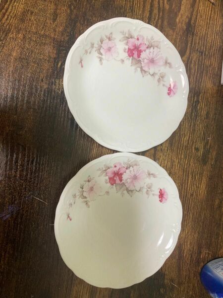 Noritake ノリタケ 小皿　取り皿　2枚 花柄 ピンク