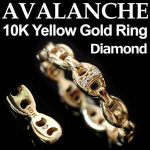 AVALANCHE Diamond 10K Yellow Gold Ring 13号 アヴァランチ ダイヤモンド イエローゴールド リング