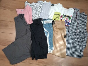  set sale size 140 short sleeves spring summer clothing old clothes tops bottoms One-piece pyjamas size 130