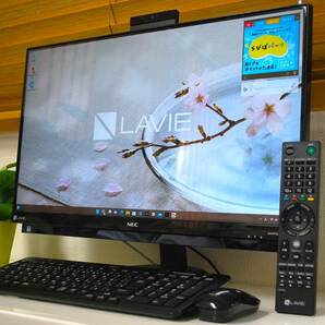 ★☆23.8型フルHD / LAVIE desk all in One/ 高速新品SSD / 第７世代Corei7 /16GB/Office2021/Wチューナー3波TV&ハイレゾ/Blu-ray/hb35☆★の画像1