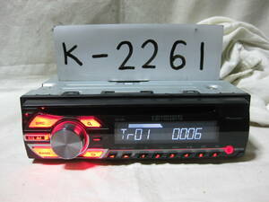 K-2261　Carrozzeria　カロッツェリア　DEH-380　MP3　フロント AUX　1Dサイズ　CDデッキ　故障品