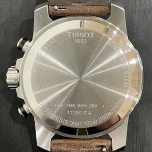 G「20171」TISSOT ティソ T125617A 腕時計 クロノグラフ デイト 箱付き 1853の画像5