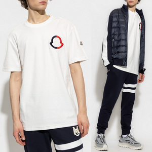 送料無料 202 MONCLER GRENOBLE モンクレール グルノーブル 8C00003 899VV ホワイト Tシャツ カットソー 半袖 size XL