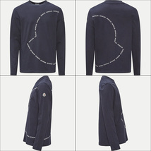 送料無料 33 MONCLER モンクレール 8D00009 8390T ネイビー クルーネック 長袖 Tシャツ カットソー size L_画像4