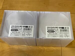 CD DVD BD ケース 1枚収納 5mmスリムケース クリア ML-CD05S25PCR 50枚 透明 CDケース