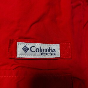 【新品未使用】Columbiaコロンビア◆PFG ナイロン フィッシングシャツ◆RED◆サイズM Columbia レッドREDの画像3