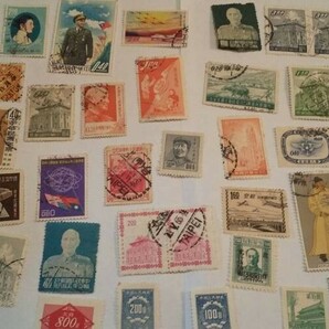 古い 中国 台湾 切手 中華民国 中華人民共和国 欠資郵票など 不明の画像6