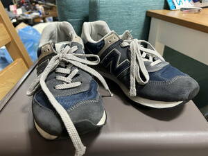 New Balance【ニューバランス】 ML574EGN 27.5cm メンズ スニーカー ネイビー (中古 古着) 