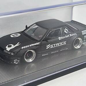 INNO MODELS (カスタム品) 1/64-Nissan SILVIA S13 PANDEM ROCKET BUNNY V2 (Matt Black/イノモデル/シルビア/パンデム ロケットバニー/JDMの画像1