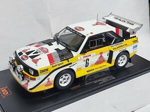 ixo 1/18 Audi Sport Quatro S1 E2 #6 Rally Monte Carlo 1986 H.Mikkola /イクソ/アウディ スポーツ クワトロ/ラリー/ハンヌ・ミッコラ