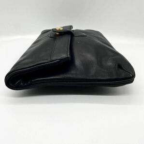 CELINE セリーヌ クラッチバッグ セカンドバッグ レザー トリオンフ 金具 手持ち 黒 ブラック ビンテージの画像4