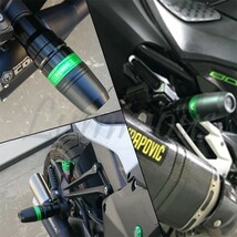 GSX400 インパルス バンディット250V バンディット400V 汎用 マフラーサイレンサー マフラーガード マフラースライダー エンジンガード 黒_画像9