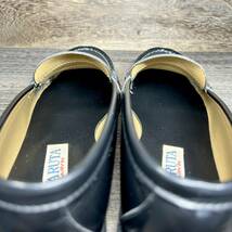 ◆HARUTA◆ ハルタ 24.5cm（表記24 1/2）コインローファー エナメル 黒 レディース 革靴 靴 レザー 中古 宅急便 即決_画像8