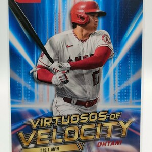 【激レアインサート／Redパラレル】大谷翔平 - 2023 Topps Stadium Club #VV-2 Virtuosos of Velocity Red Parallelの画像1