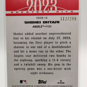 【299シリ☆最新2024】大谷翔平 - 2024 Topps Series 1 #23GH-14 2023 Greatest Hits /299 Black Parallelの画像4