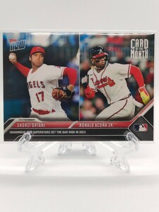 【非売品／CARD OF THE MONTH】大谷翔平／アクーニャJr、2023年MVP - 2023 Topps Now #M-NOV Shohei Ohtani / Ronald Acuna Jr