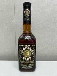  ANDERSON CLUB 15yo アンダーソン クラブ15年 バーボンウイスキー 750ml 43% 古酒 未開栓 超希少品 