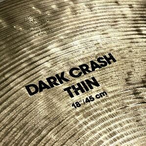 【90’s】K Zildjian DARK CRASH THIN 18/45cmの画像2