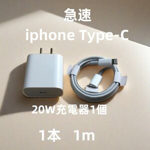 充電器 1個 1m iPhone タイプC ケーブル 充電ケーブル 急速正規品同等 新品 新品 高速純正品同等 白(2DN1
