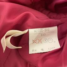 90s YVES SAINT LAURENT イヴサンローラン クロップド 金ボタン ベロア切り替え セットアップ スーツ ジャケット スカート ピンク vintage _画像8