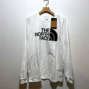 送料￥380 新品 日本未発売 正規品 USA限定 The North Face ノースフェイス US-L ロゴ 長袖Tシャツ ロンT WHITEの画像4