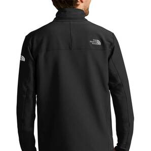 新品 正規品 USA限定 The North Face ザ ノースフェイス US-L 人気のBlack ストレッチ ソフトシェルジャケット 袖ロゴ入りの画像2