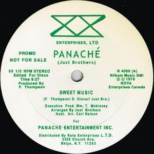 Panache' (Just Brothers) / Sweet Music b/w Sweet Jazz Music（Rota Enterprises, LTD）2005? US? 12″ dj re