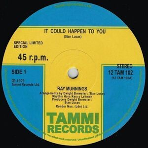 Ray Munnings / It Could Happen To You b/w Let 's Boogie（Tammi）2010? 12″ re *fka The Beginning Of The End