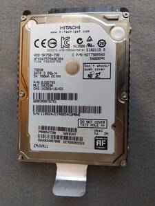 【 HITACHI(日立) 750GB 2.5インチHDD(5K750-750) SATA ノートPC用 】-Crystal Disk Info「注意表示」- -動作確認済-