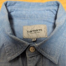 美品　カーハート　Carhartt WIP L/S CLINK HEART SHIRT長袖シャツ　サイズS　シャンブレーシャツ_画像3