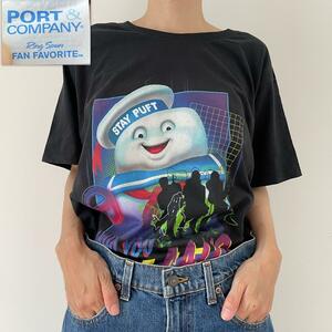 GF508 Tシャツ 映画 ムービーT ゴーストバスターズ 2019年 古着 ビンテージ 3XL サイズ PORT & COMPANYタグ ブラック 色