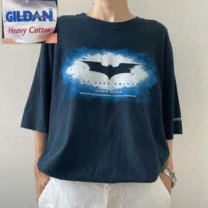 GF583 ヴィンテージ Tシャツ 映画 ムービーT ダークナイト バットマン 古着 ビンテージ XL サイズ ギルダンタグ ブラック色