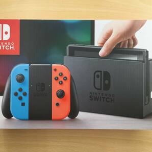 070 C-759/【1円スタート】Nintendo Switch 本体 旧型 Joy-Con (L)ネオンブルー (R)ネオンレッド 4902370535716の画像1