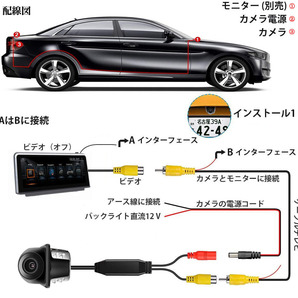 1000円スタート！送料無料！高畫質バックカメラ リアビューカメラ CMD 車載用 ナイトビジョン 広角 ガイドライン有り 撮影機材 埋め込み式の画像6