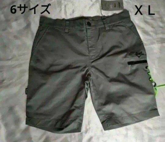 ラッセルノ ゴルフ ハーフパンツ 6サイズ ＸL メンズ 灰色 グレー ショートパンツ Russeluno Golf スカル