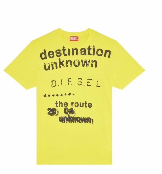 DIESEL Tシャツ　イエロー　メンズ