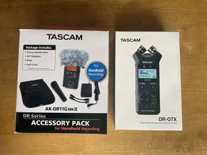 TASCAM DR-07X recorder * used super-beauty goods * accessory pack attaching 