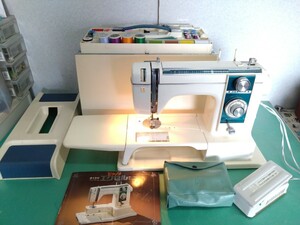 ● 希少 JANOME ジャノメ ミシンEXCEL model 803 フットコントローラー/フリーアーム/小物/説明書 付 動作確認済 ③