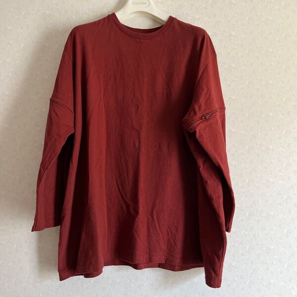 Ungrid アングリッド オーバーサイズカットソー 半袖、長袖2way 長袖Tシャツ ゆったり
