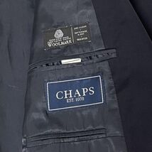 最高級 CHAPS ラルフローレン 紺ブレザー 金釦金釦(ロゴ刻印入り) 46/3XL 美品 ネイビージャケット 041_画像8