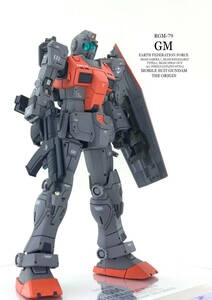 ＨＧ 1/144 オリジンジム 全塗装改修完成品【機動戦士ガンダム ククルス・ドアンの島,THE ORIGIN,ガンプラ,　】