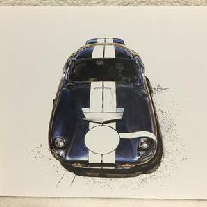 【正規品 絶版】Bowイラスト シェルビー コブラ デイトナクーペ カーマガジン 66 Shelby Cobra Daytona Coupe クラシックカー 旧車 絵の画像2