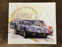 【正規品 絶版】Bowイラスト シェルビーコブラデイトナクーペ カーマガジン 229 Shelby Cobra Daytona Coupe クラシックカー 旧車 絵_画像2