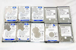 ★☆ハードディスク HDD 1000GB 1TB 10個セット 2.5インチ 有名メーカー各種 内蔵型 健康状態 動作保証☆★