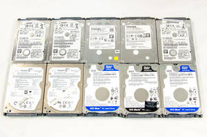 1 jpy ~**HDD 500GB 10 piece set 2.5 -inch famous manufacturer all sorts built-in type health condition operation guarantee **