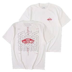 Tシャツ 半袖 ストリート系 バンズ VANS ロサンゼルス 白 スケボー スケードボード LA Lサイズ