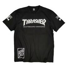 半袖Tシャツ スラッシャー ストリート系 THRASHER ロック スケードボード スケーター バイク 黒 XL _画像2